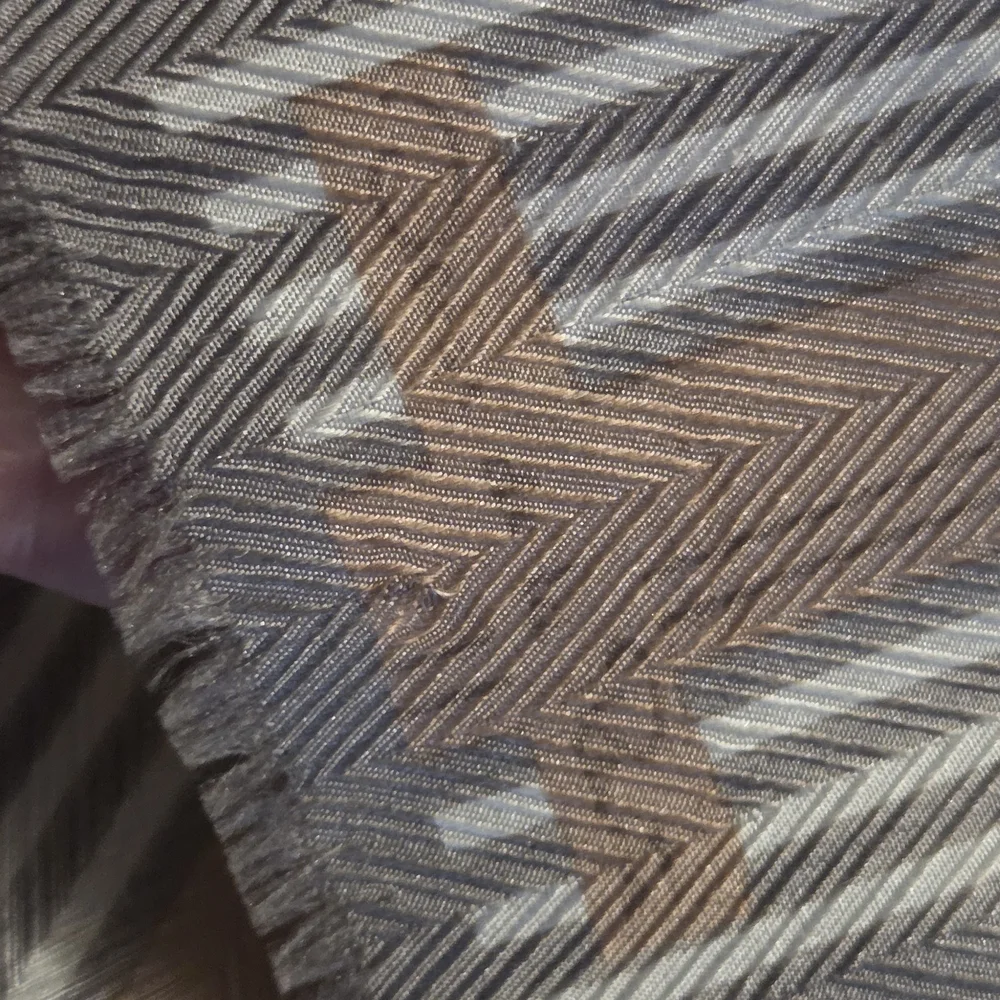 Oscar de la Renta Striped Silk-Feel Scarf – Designer Neutral Chic